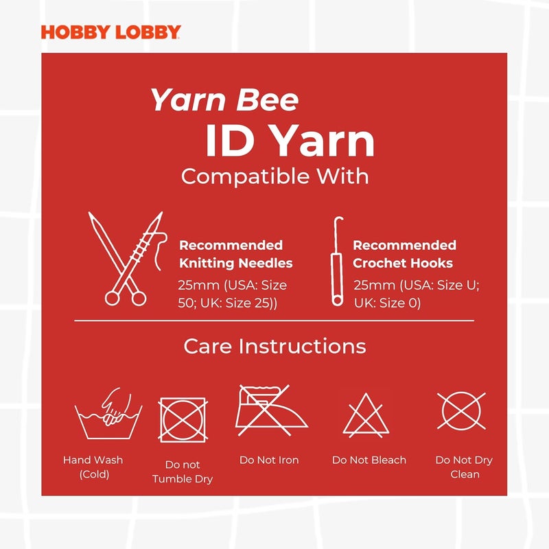 Hobby Lobby خيوط (SAGE) جومبو للحياكة والكروشيه – خيوط ناعمة – 28 ياردة من خيوط البوليستر 100% لصنع البطانيات والقبعات والمزيد – ملحقات الحرف اليدوية DIY - Image 4
